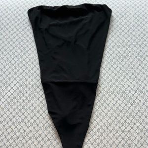 Lace Up Strapless Bodysuit